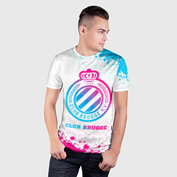 Футболка спортивная мужская Club Brugge neon gradient style, цвет: 3D-принт — фото 2