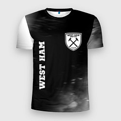 Мужская спорт-футболка West Ham sport на темном фоне вертикально