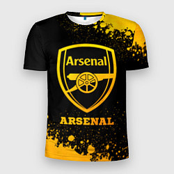 Футболка спортивная мужская Arsenal - gold gradient, цвет: 3D-принт