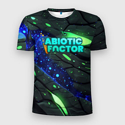 Футболка спортивная мужская Abiotic Factor logo bright neon, цвет: 3D-принт