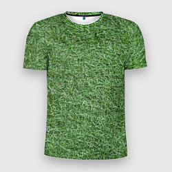 Мужская спорт-футболка Зеленая травка