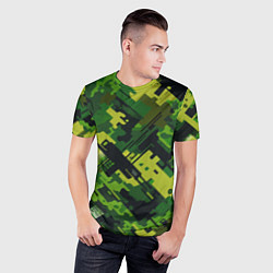 Футболка спортивная мужская Camouflage - pattern ai art, цвет: 3D-принт — фото 2