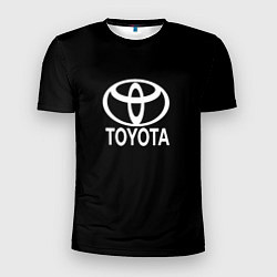Футболка спортивная мужская Toyota white logo, цвет: 3D-принт