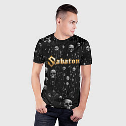 Футболка спортивная мужская Sabaton - rock, цвет: 3D-принт — фото 2