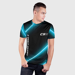 Футболка спортивная мужская Counter Strike 2 неоновые лампы, цвет: 3D-принт — фото 2