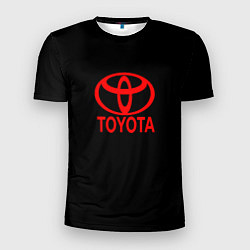 Футболка спортивная мужская Toyota red logo, цвет: 3D-принт