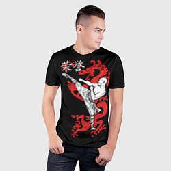 Футболка спортивная мужская Кунг фу - стиль дракона, цвет: 3D-принт — фото 2