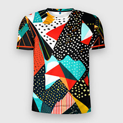 Мужская спорт-футболка Abstract patchwork - ai art