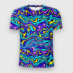 Футболка спортивная мужская Psychedelic multicolored pattern, цвет: 3D-принт