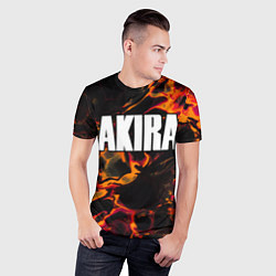 Футболка спортивная мужская Akira red lava, цвет: 3D-принт — фото 2