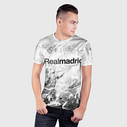Футболка спортивная мужская Real Madrid white graphite, цвет: 3D-принт — фото 2