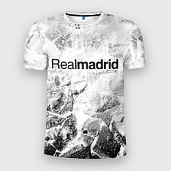 Футболка спортивная мужская Real Madrid white graphite, цвет: 3D-принт