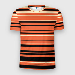 Мужская спорт-футболка Оранжевый полосами