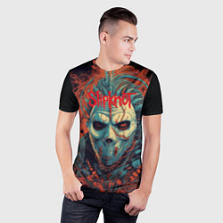 Футболка спортивная мужская Slipknot в маске, цвет: 3D-принт — фото 2