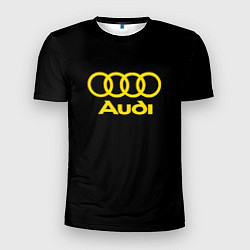 Футболка спортивная мужская Audi logo yellow, цвет: 3D-принт