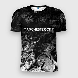 Футболка спортивная мужская Manchester City black graphite, цвет: 3D-принт