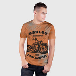 Футболка спортивная мужская Harley Davidson - Moto, цвет: 3D-принт — фото 2