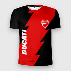 Футболка спортивная мужская Ducati - logo, цвет: 3D-принт