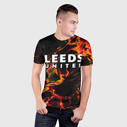 Футболка спортивная мужская Leeds United red lava, цвет: 3D-принт — фото 2