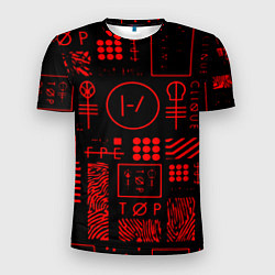 Футболка спортивная мужская Twenty one pilots pattern rock, цвет: 3D-принт