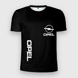 Футболка спортивная мужская Opel white logo, цвет: 3D-принт