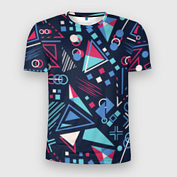 Мужская спорт-футболка Яркий абстрактный узор для спорта