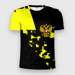 Мужская спорт-футболка Россия имперский стиль пиксели