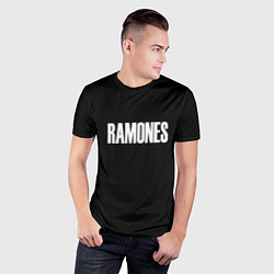 Футболка спортивная мужская Ramones white logo, цвет: 3D-принт — фото 2