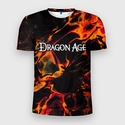Футболка спортивная мужская Dragon Age red lava, цвет: 3D-принт