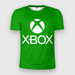 Футболка спортивная мужская X-box logo green, цвет: 3D-принт