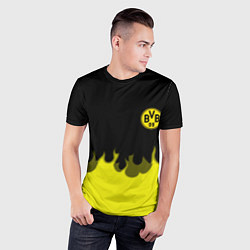 Футболка спортивная мужская Borussia fire fc, цвет: 3D-принт — фото 2