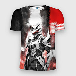 Футболка спортивная мужская Боевой киборг в белой броне, цвет: 3D-принт