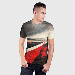 Футболка спортивная мужская Футуристичный пейзаж в ретро стиле, цвет: 3D-принт — фото 2