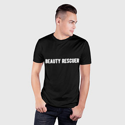 Футболка спортивная мужская Beauty rescuer спасатель красоты, цвет: 3D-принт — фото 2
