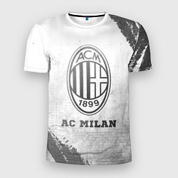 Футболка спортивная мужская AC Milan - white gradient, цвет: 3D-принт