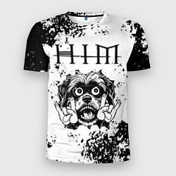 Футболка спортивная мужская HIM - рок пес, цвет: 3D-принт