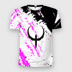 Футболка спортивная мужская Quake краски неон, цвет: 3D-принт