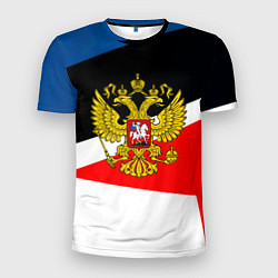 Футболка спортивная мужская Спортивная геометрия герб, цвет: 3D-принт