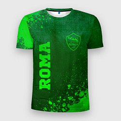 Мужская спорт-футболка Roma - green gradient вертикально