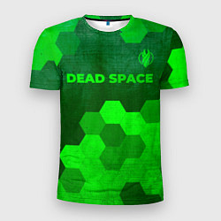 Футболка спортивная мужская Dead Space - green gradient посередине, цвет: 3D-принт