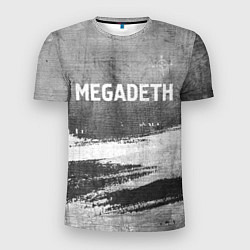 Футболка спортивная мужская Megadeth - grey gradient посередине, цвет: 3D-принт