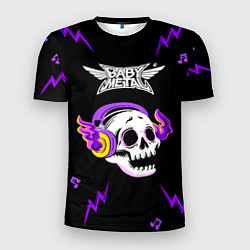 Футболка спортивная мужская Babymetal неоновый череп, цвет: 3D-принт