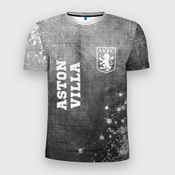 Мужская спорт-футболка Aston Villa - grey gradient вертикально