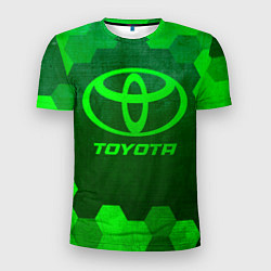 Футболка спортивная мужская Toyota - green gradient, цвет: 3D-принт