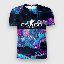 Мужская спорт-футболка CS GO neon blob