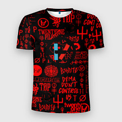 Футболка спортивная мужская Twenty one pilots pattern rock steel, цвет: 3D-принт