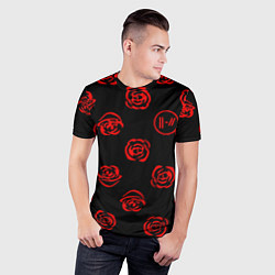 Футболка спортивная мужская Twenty one pilots rose pattern, цвет: 3D-принт — фото 2