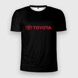 Футболка спортивная мужская Toyota red logo auto, цвет: 3D-принт