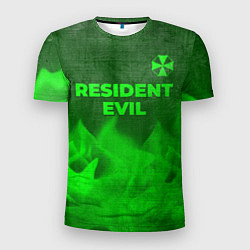 Футболка спортивная мужская Resident Evil - green gradient посередине, цвет: 3D-принт