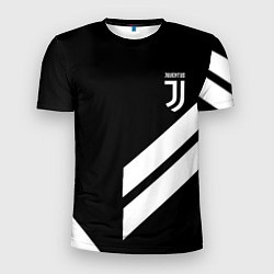 Футболка спортивная мужская Juventus line white, цвет: 3D-принт